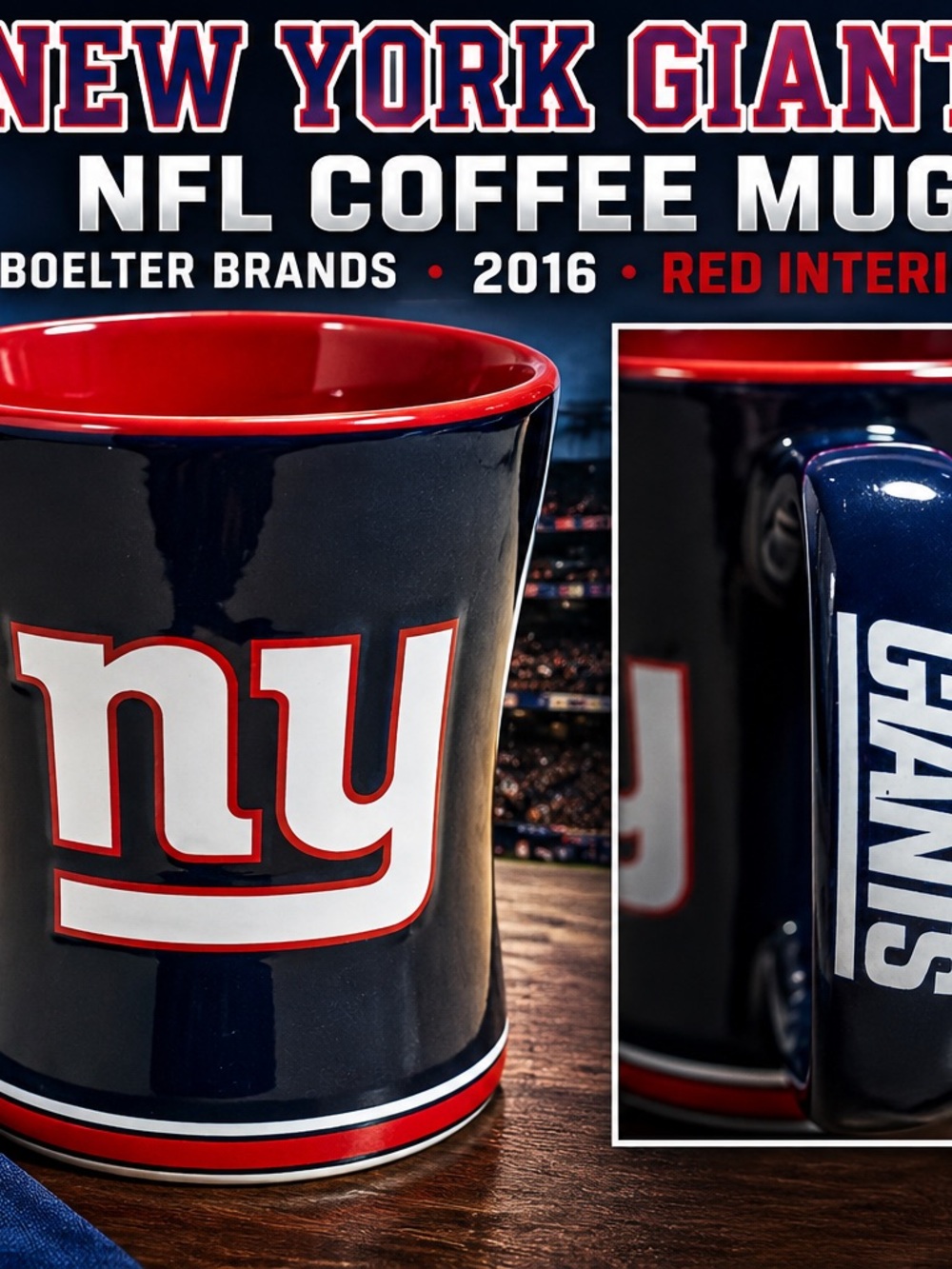 New York Giants Navy and Red NFL Coffee Mug